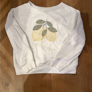 Art Class Girls Lemon Applique Sweatshirt Cottagecore Size L 10/12